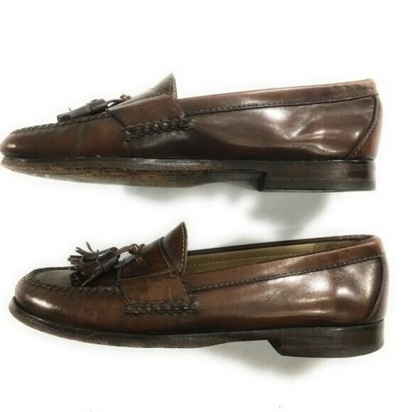 (SOLD) Cole Haan Mens Brown Leather Loafer Shoes - Picture 2 of 7